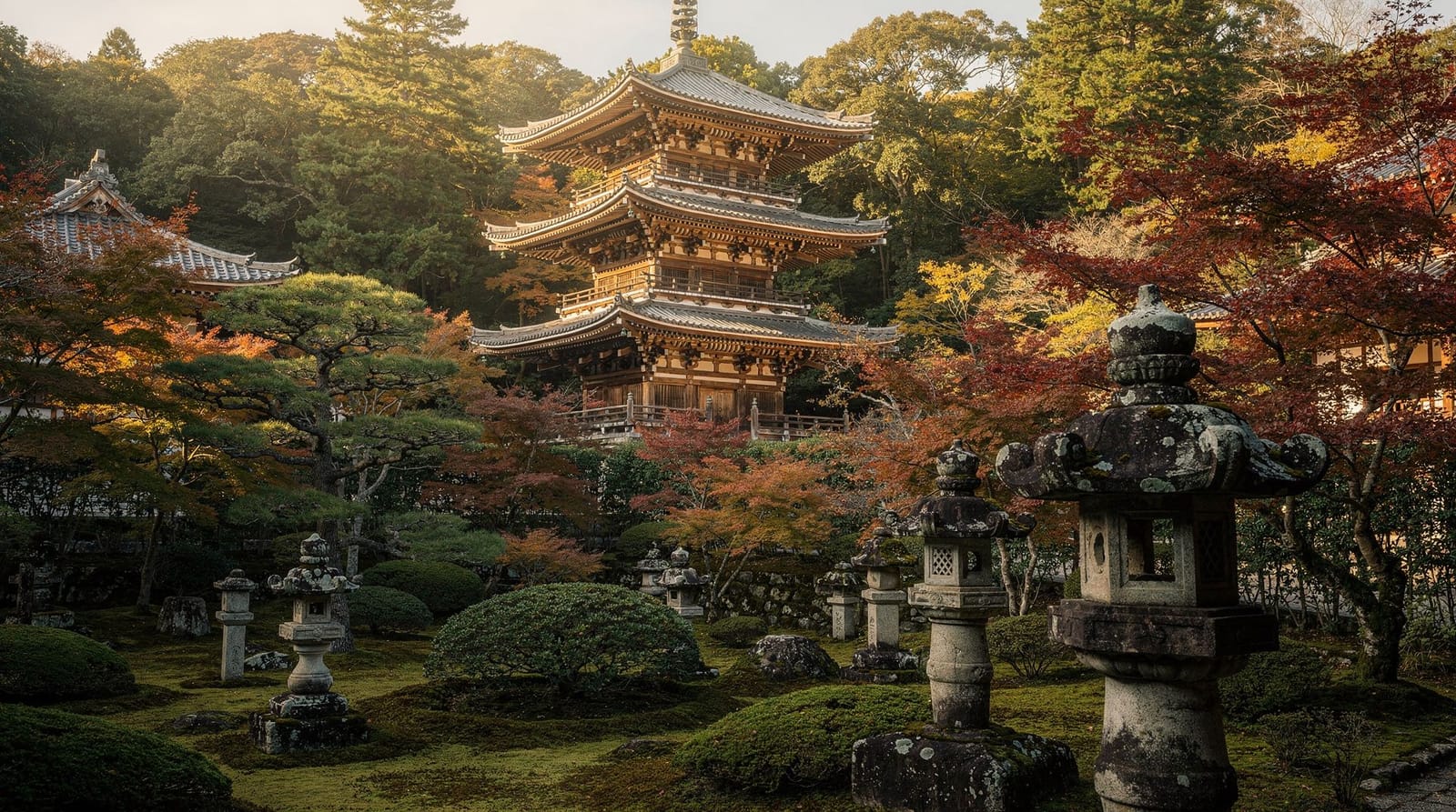 Day trips — Nara’s deer park, Osaka, Kobe, Himeji Castle and Uji’s tea fields, plus Hiroshim